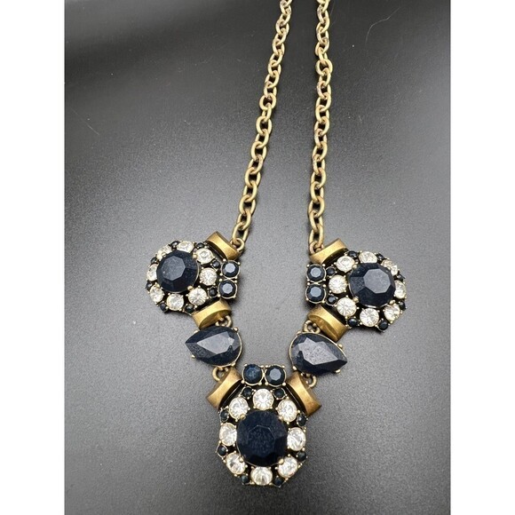 J.CREW Midnight and Crystal Statement Necklace - Picture 4 of 8